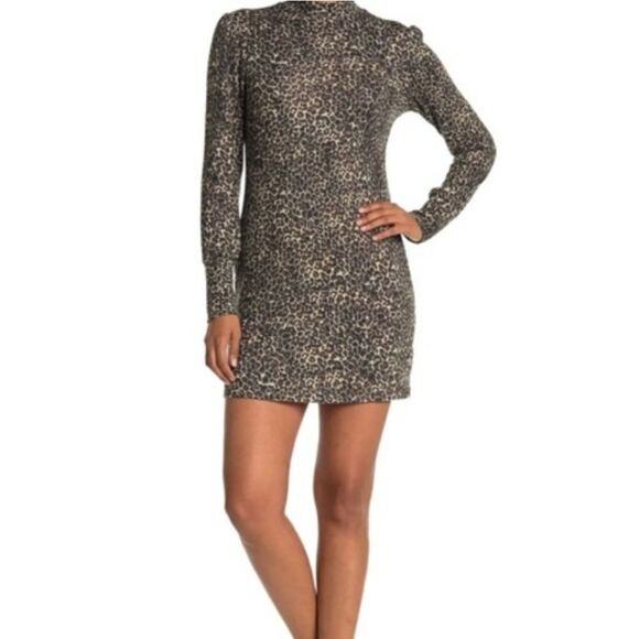 Abound Cheetah Print Sweater Dress Sz Medium - Picture 1 of 5